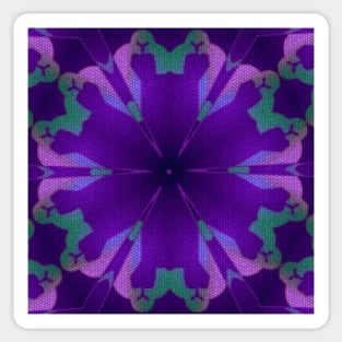 Obsidian Order Purple and Green Geometric Flower Pattern Sticker